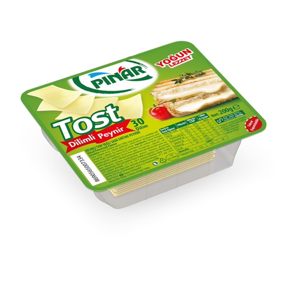 PINAR TOST DİLİMLİ PEYNİR 30 DİLİM 200G
