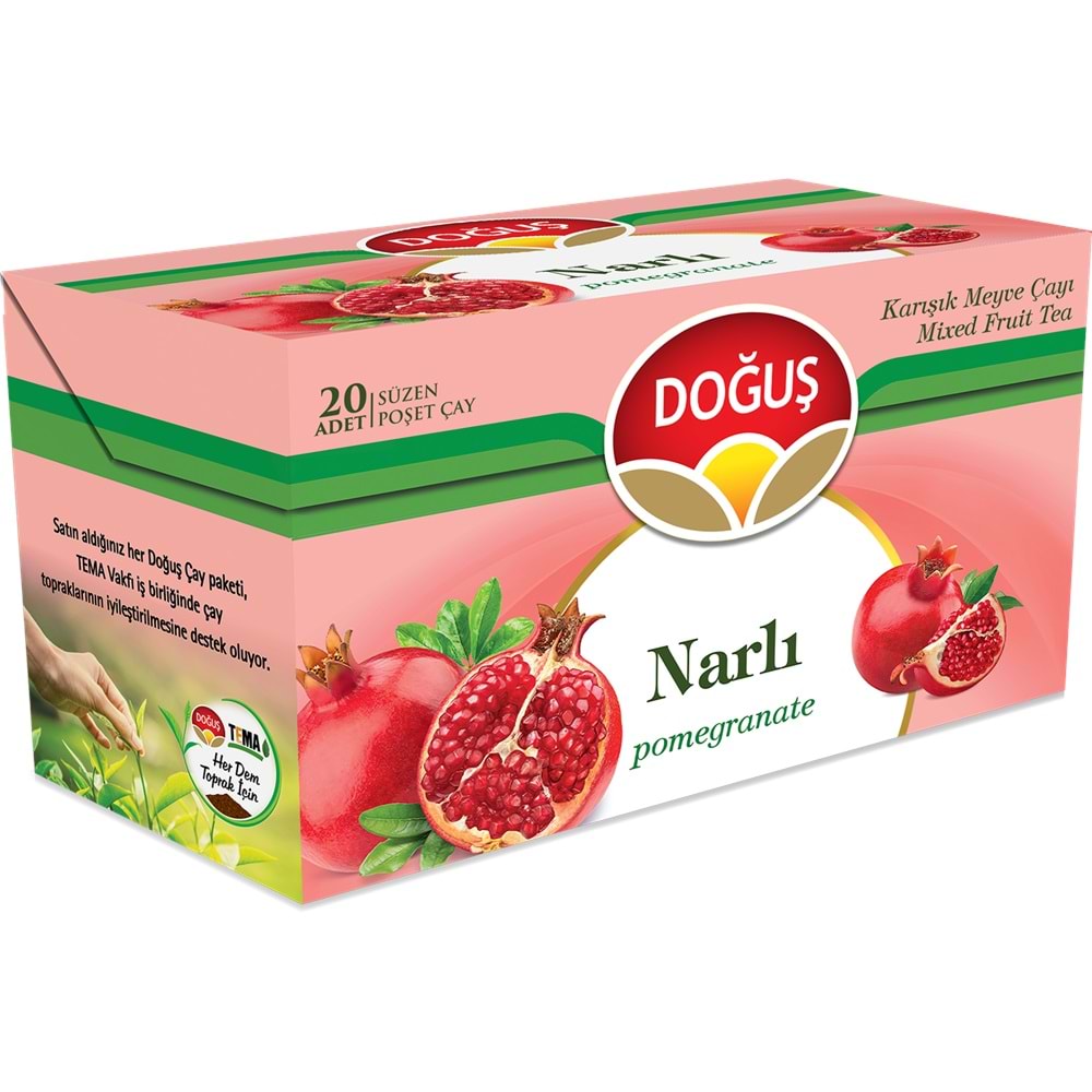 DOĞUŞ NARLI 20 ADET SÜZME POŞET ÇAY