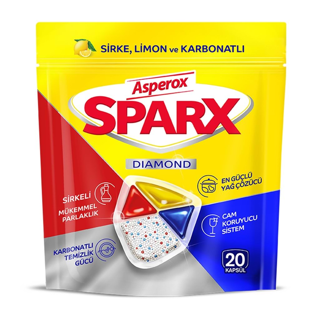 ASPEROX SPARX DİAMOND 20 ADET BULAŞIK KAPSÜLÜ