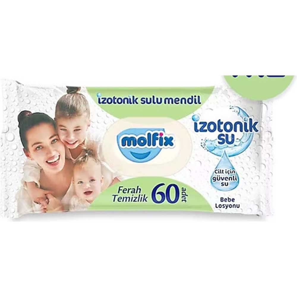 MOLFİX İZOTONİK SU FERAH TEMİZLİK 60 ADET BEBEK ISLAK MENDİL