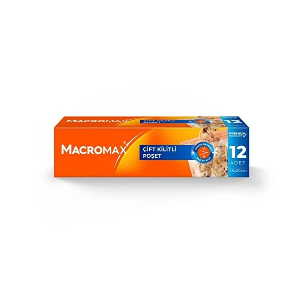MACROMAX KİLİTLİ POŞET 19X25CM 12 ADET