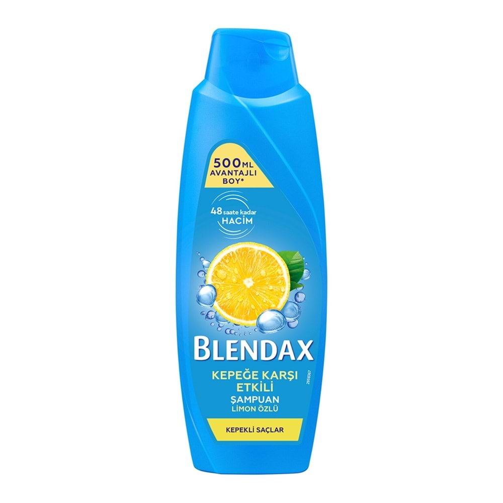 BLENDAX KEPEĞE KARŞI ETKİLİ LİMON ÖZLÜ ŞAMPUAN 500ML