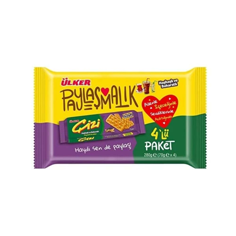 ÜLKER ÇİZİ HAŞHAŞLI VE BAHARATLI 4X70G