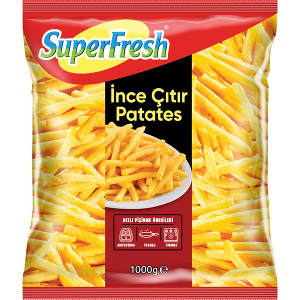 SUPERFRESH İNCE ÇITIR PATATES 800G