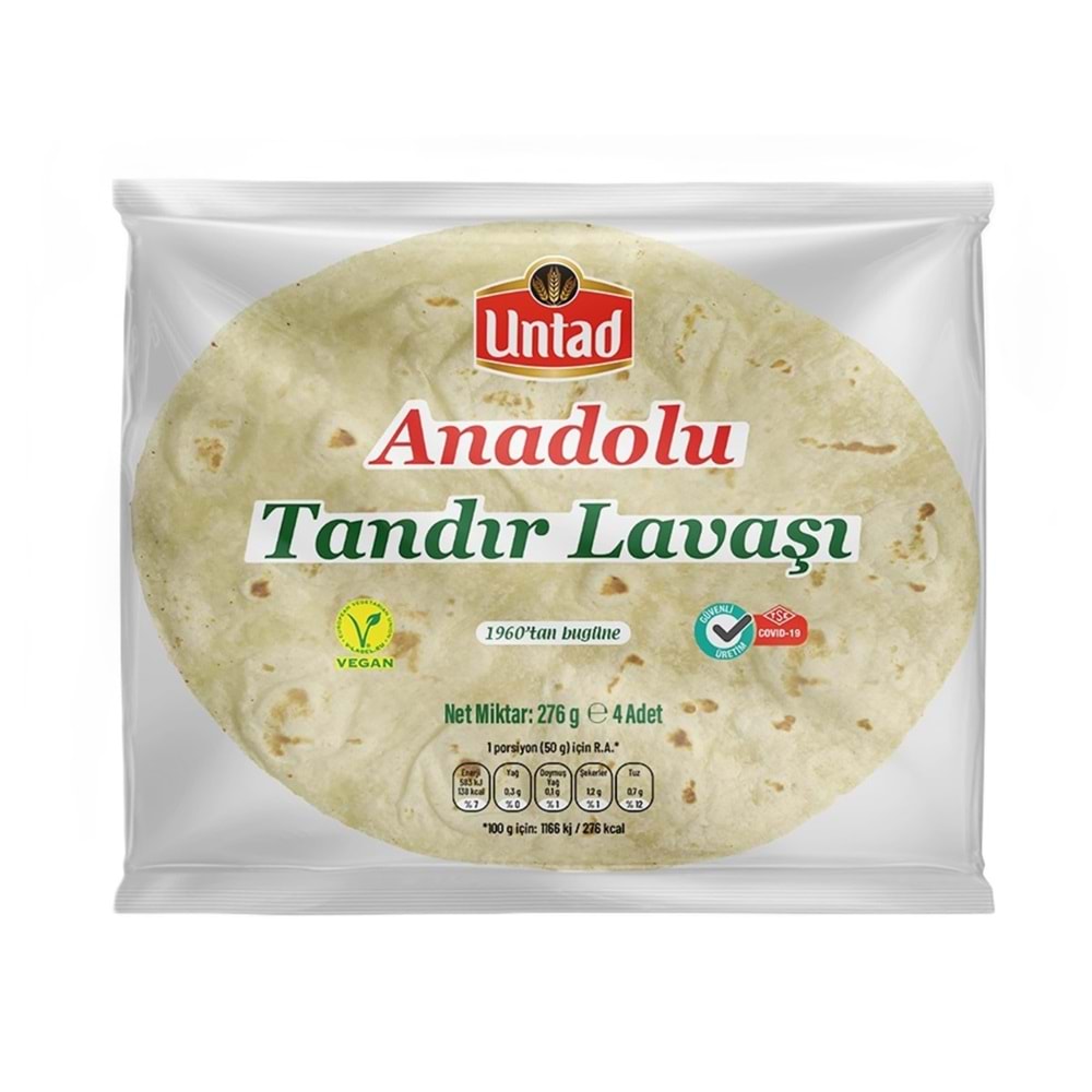 UNTAD ANADOLU TANDIR LAVAŞI 276G 4 ADET