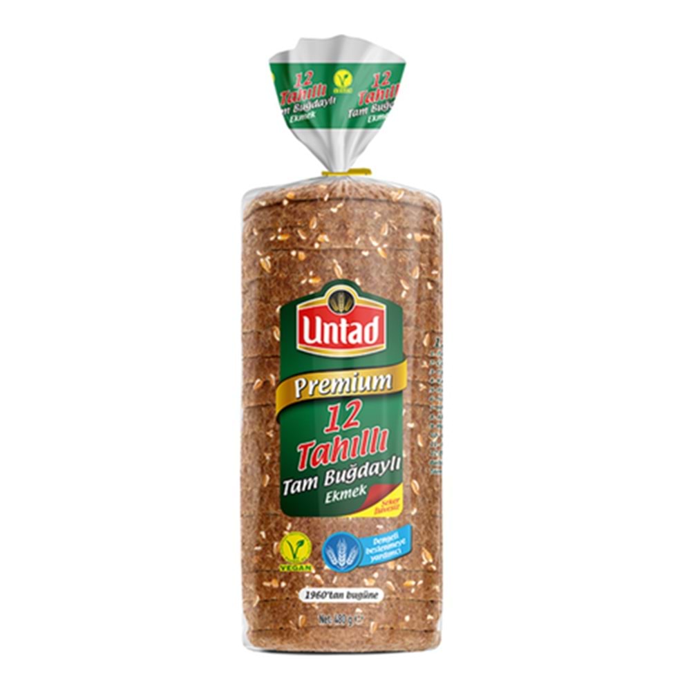 UNTAD PREMİUM 12 TAHILLI TAM BUĞDAYLI EKMEK 480G