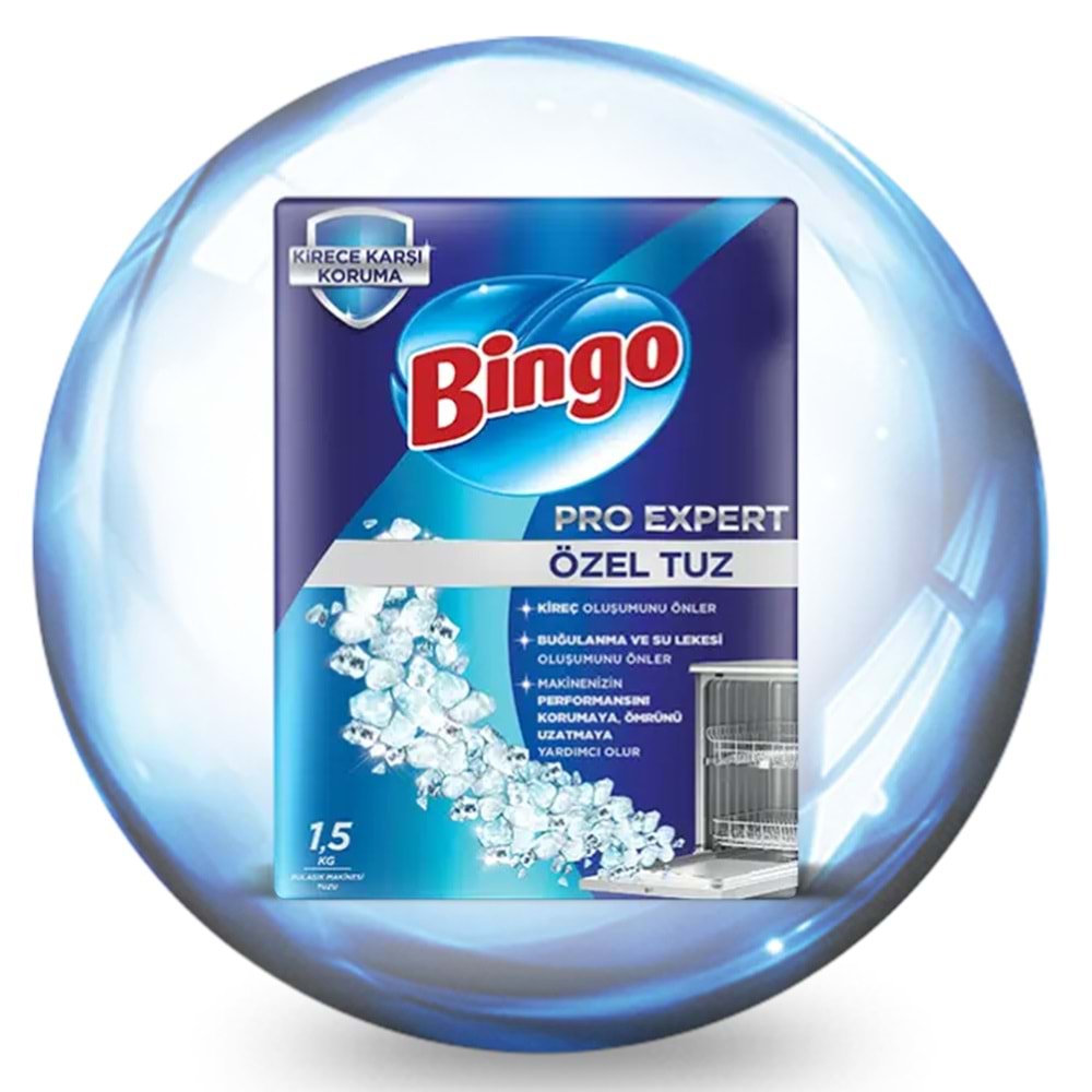 BİNGO PRO EXPERT ÖZEL TUZ BULAŞIK MAKİBNE TUZU 1,5KG