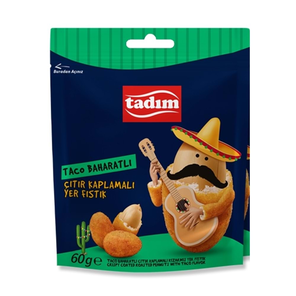 TADIM TACO BAHARATLI ÇITIR KAPLAMALI YER FISTIK 60G