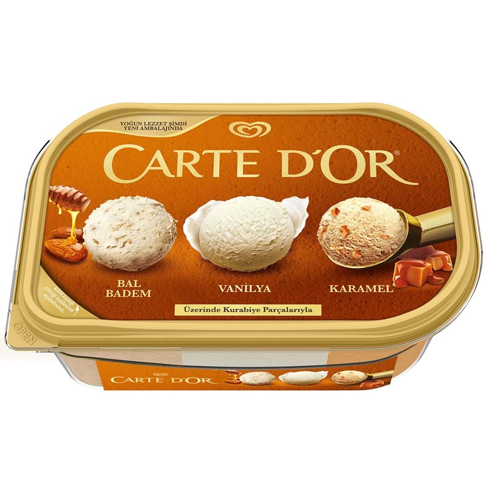 ALGİDA CARTEDOR BAL BADEM- M. VANİLYA - KARAMEL 850ML