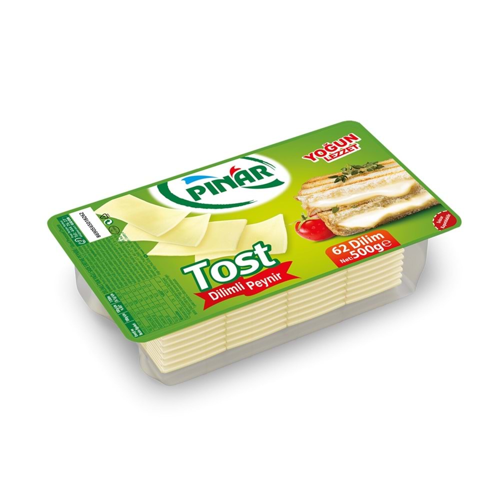 PINAR TOST DİLİMLİ PEYNİR 62 DİLİM 500G