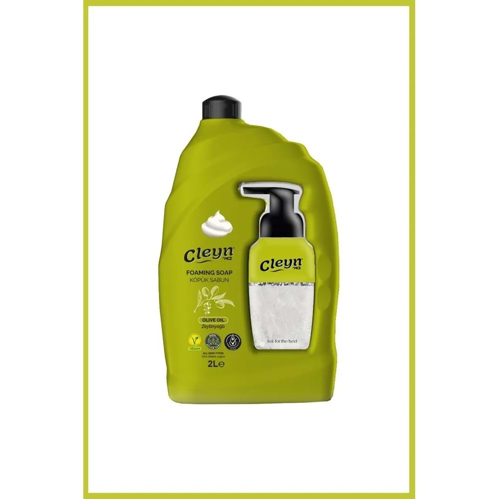 CLEYN ZEYTİN YAĞLI KÖPÜK SABUN 2 LT
