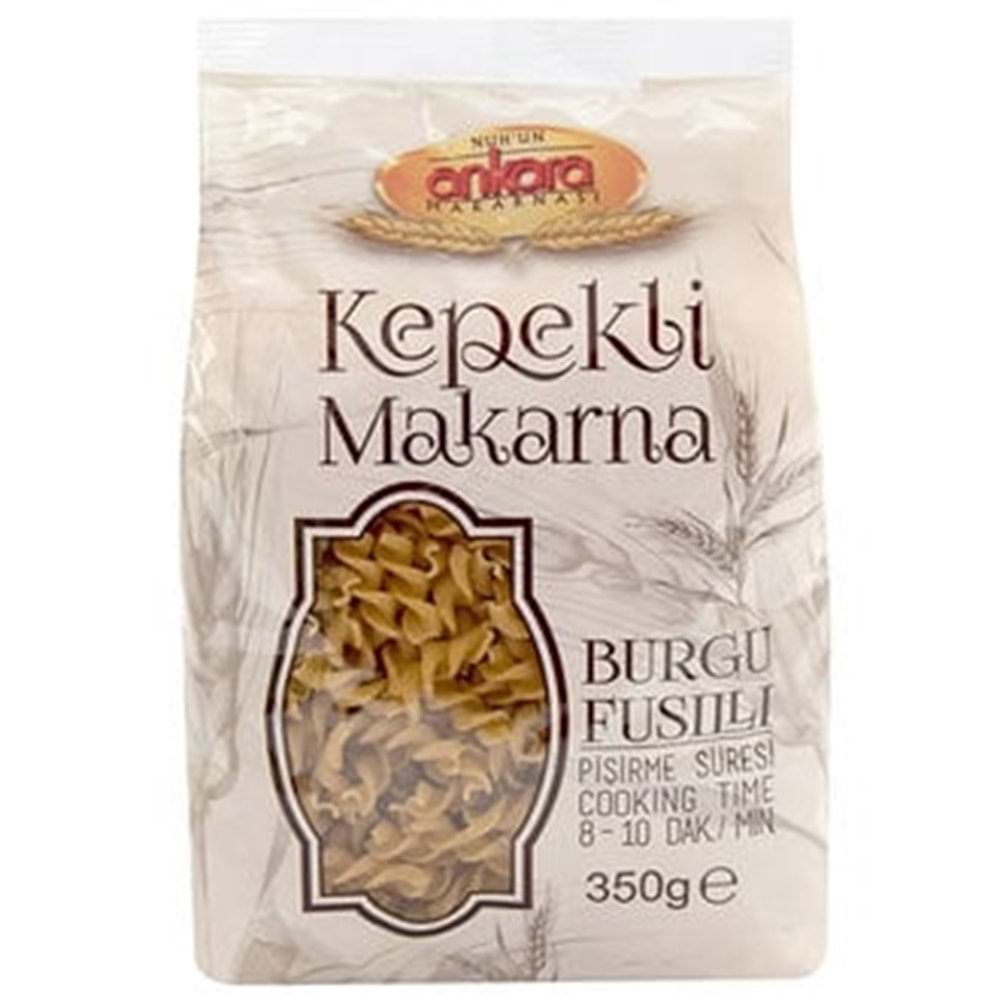 ANKARA NUHUN MAKARNASI KEPEKLİ BURGU MAKARNA 500G