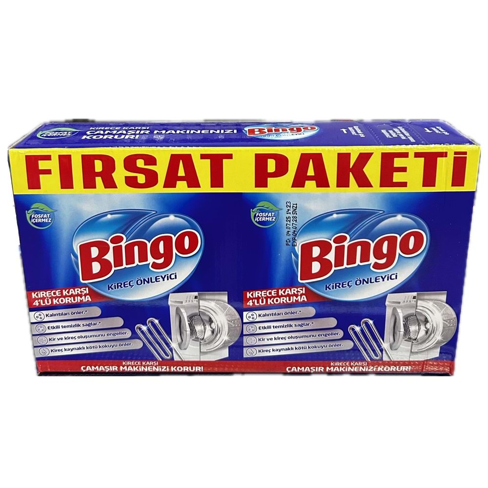 BİNGO KİREÇ ÖNLEYİCİ ÇAMAŞIR MAKİNESİ 500G+500G