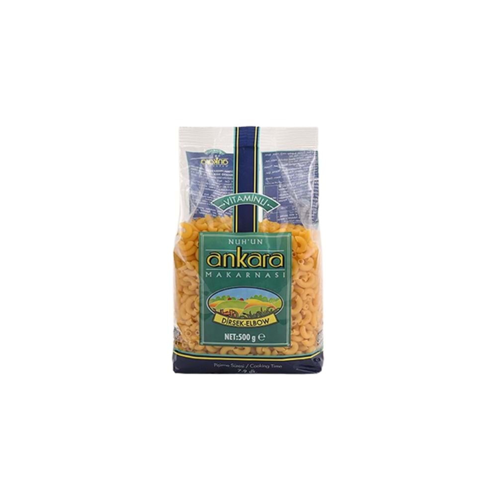 ANKARA DİRSEK- ELBOW MAKARNA 500G (VİTAMİNLİ)