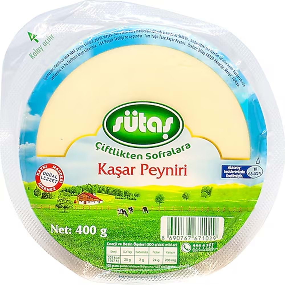 SÜTAŞ KAŞAR PEYNİRİ 400G