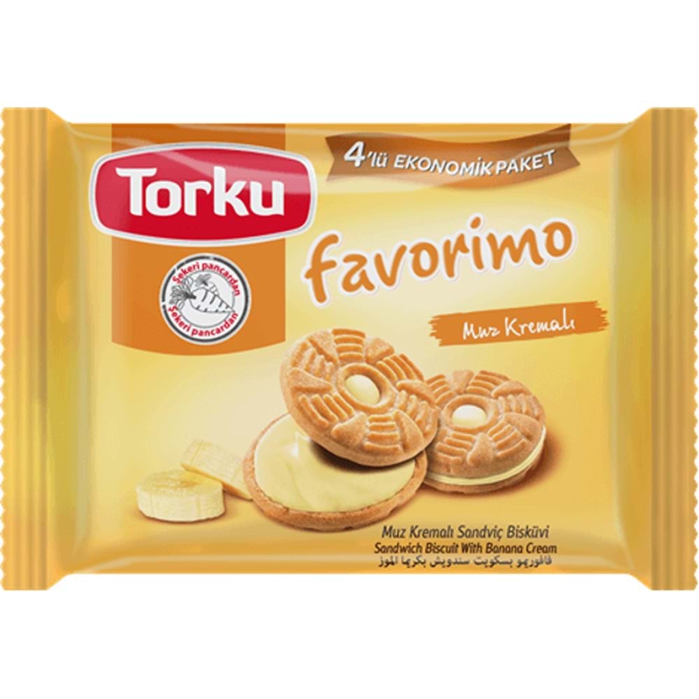 TORKU FAVORİMO MUZLU BİSKÜVİ 4LÜ PAKET