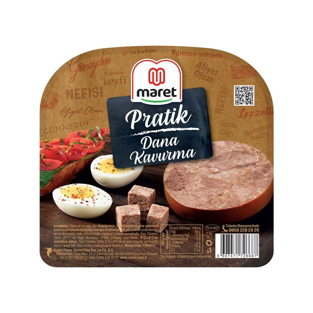 MARET PRATİK DANA KAVURMA 100G