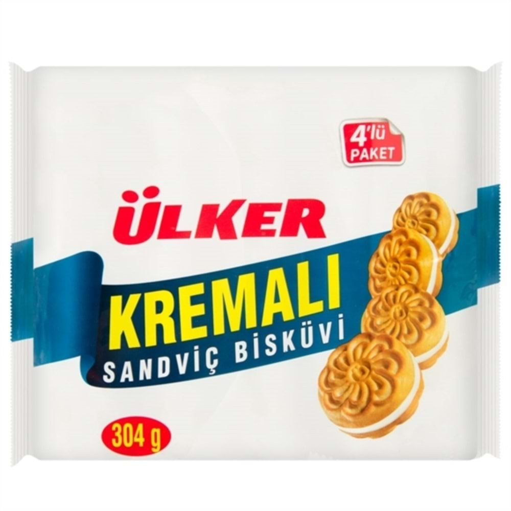 ÜLKER KREMALI SANDVİÇ BİSKÜVİ 61GrX4