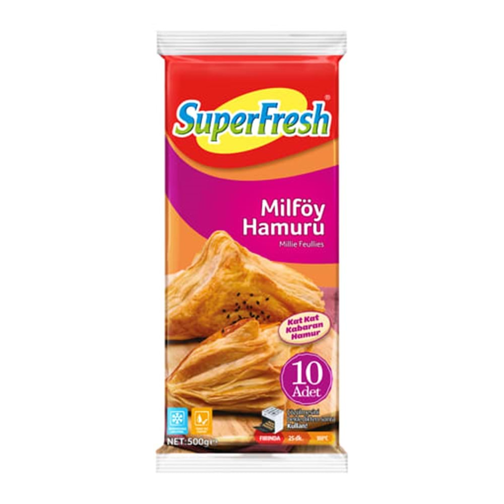 SUPERFRESH MİLFÖY HAMURU 500G