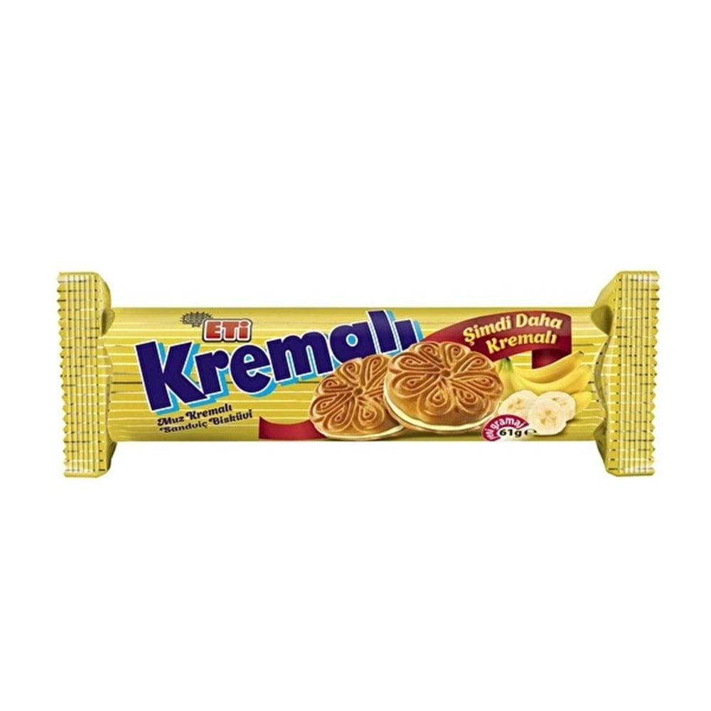 ETİ KREMALI MUZ KREMALI BİSKÜVİ 61G