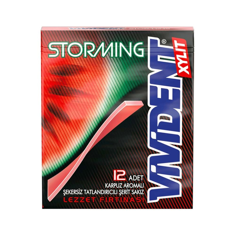 VİVİDENT XYLIT STORMING KARPUZ AROMALI 33G