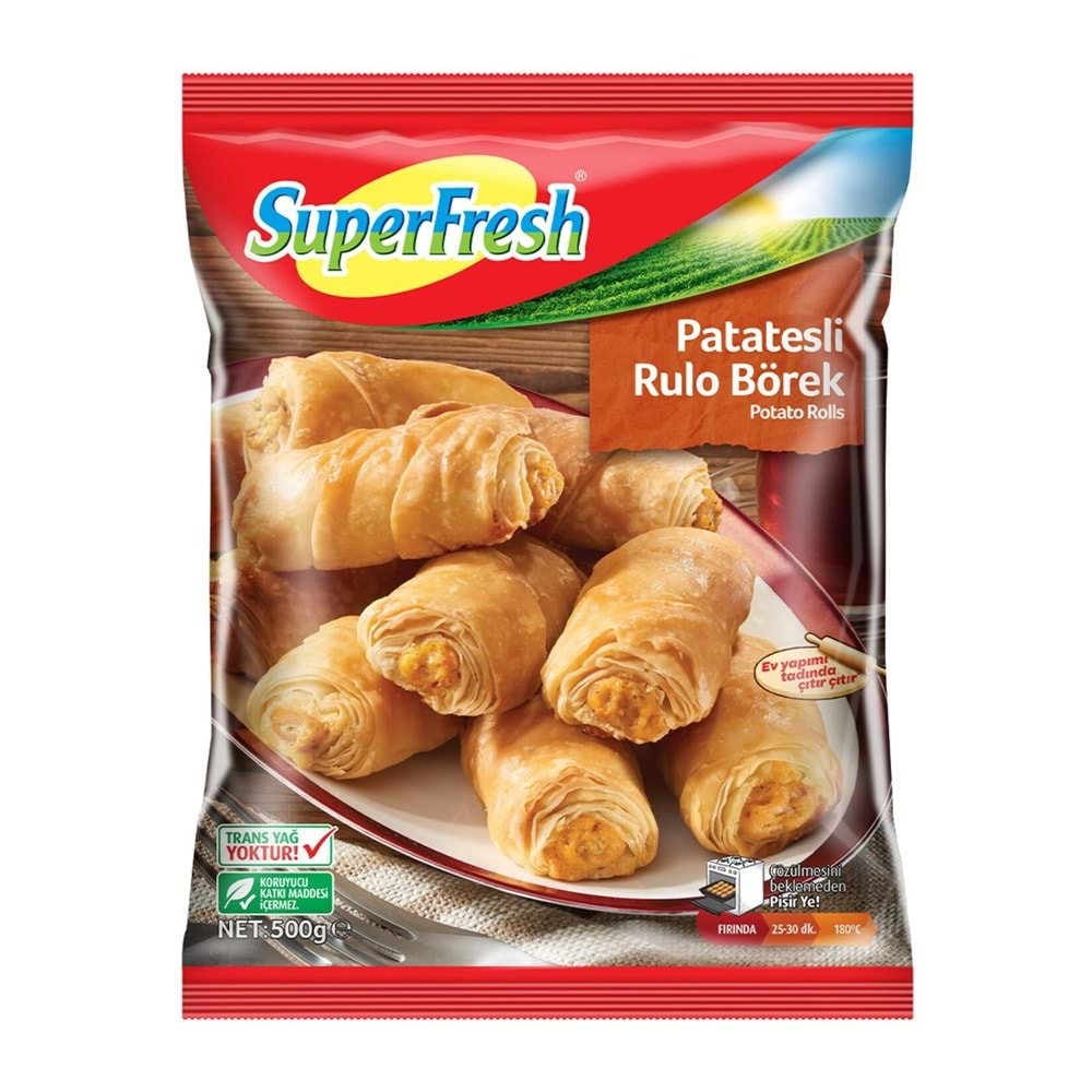 SUPERFRESH PATATESLİ RULO BÖREK 500G