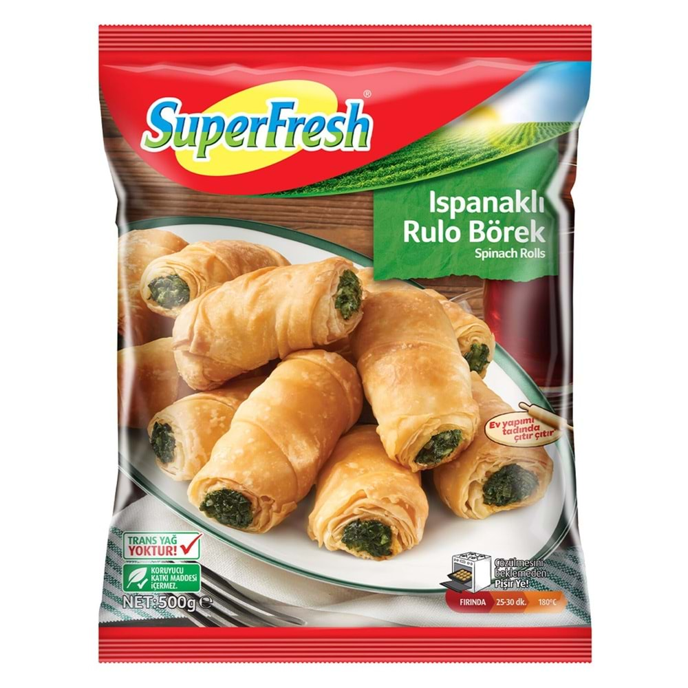 SUPERFRESH ISPANAKLI RULO BÖREK 500G