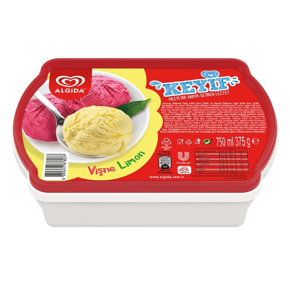 ALGİDA KEYİF VİŞNE-LİMON 750ML