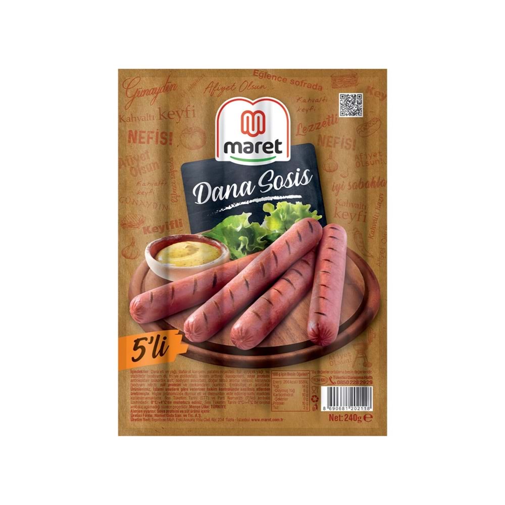 MARET DANA SOSİS 5Lİ 240G