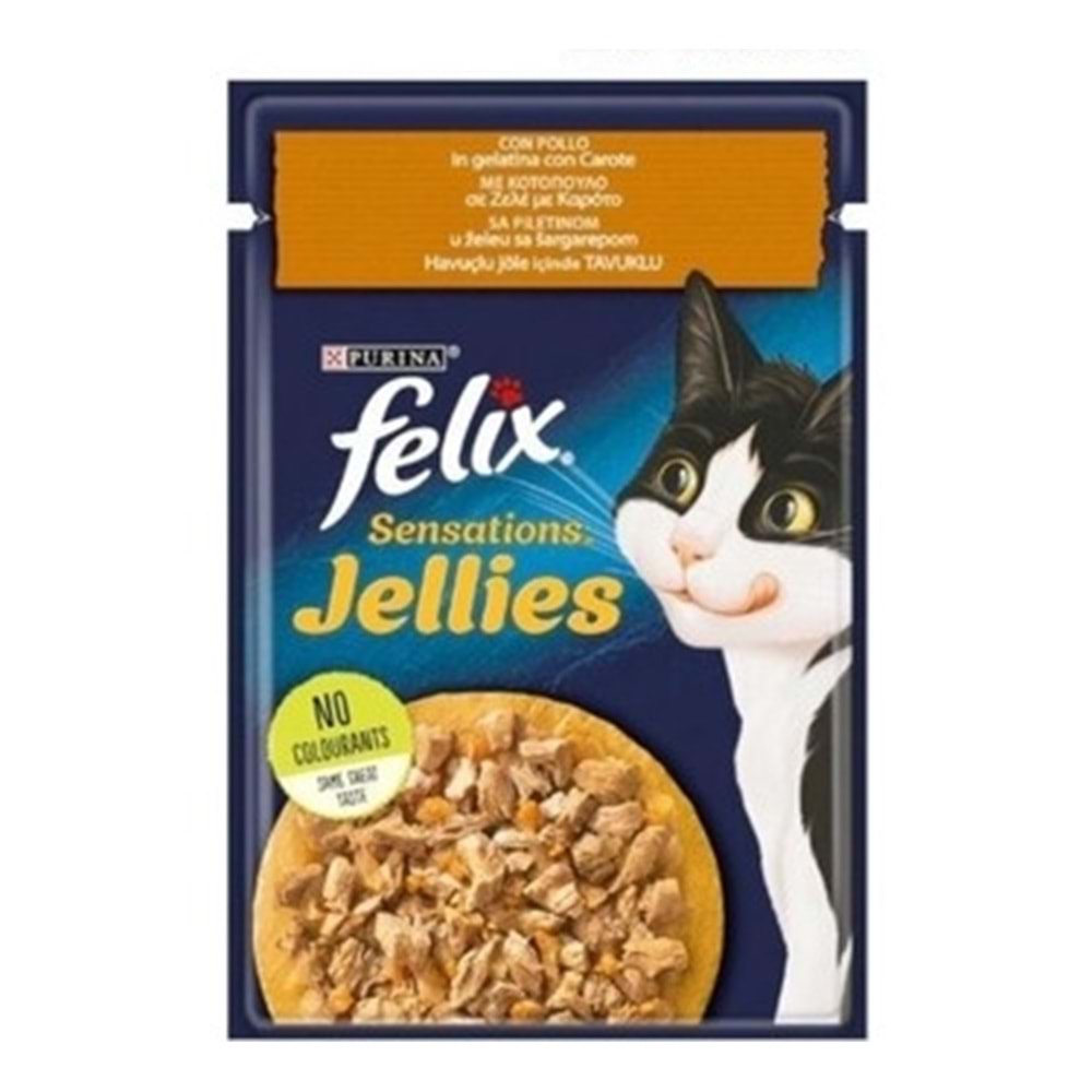 PURİNA FELİX SENSATİONS TAVUKLU VE HAVUÇLU 85G
