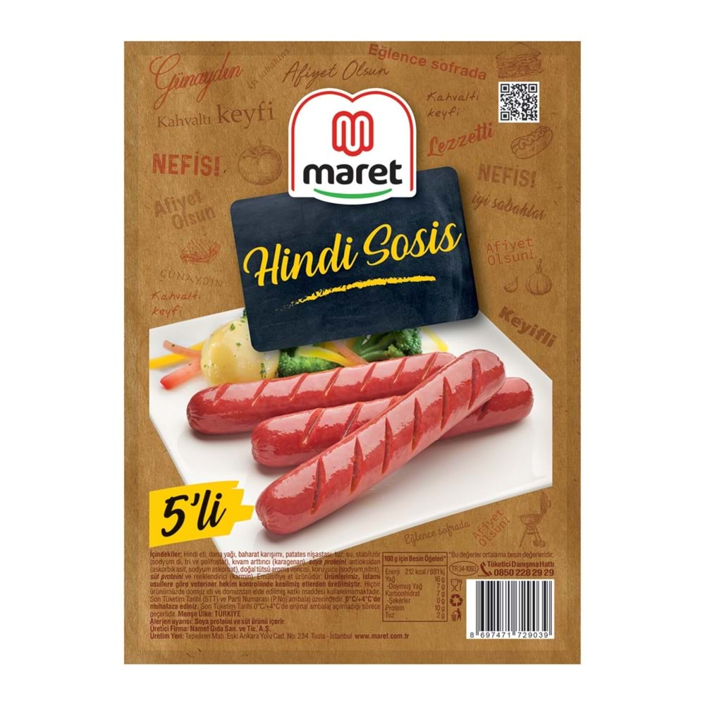 MARET HİNDİ SOSİS 5Lİ 210G