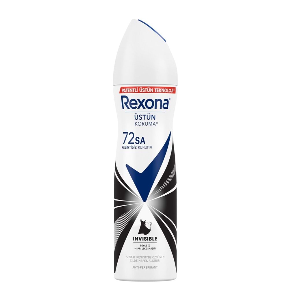 REXONA INVISIBLE BEYAZ İZ + SARI LEKE KARŞITI 150ML DEODORANT