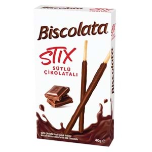 BİSCOLATA STIX SÜTLÜ ÇİKOLATALI ÇUBUK BİSKÜVİ 40g