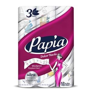PAPİA DEKOR HAVLU 12 RULO