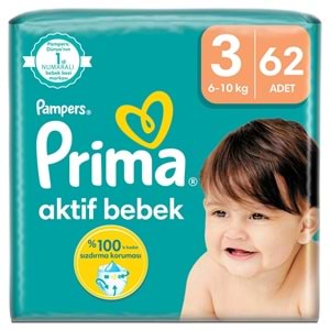 PRİMA EKONOMİK NO:3 BEDEN 62 ADET BEBEK BEZİ