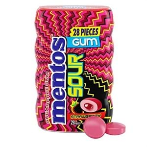 MENTOS SOUR GUM ÇİLEK AROMALI SAKIZ 56G
