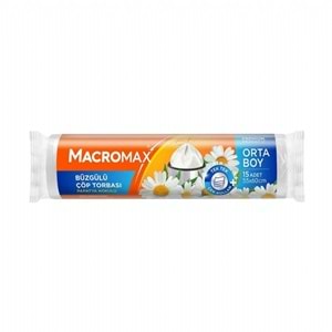 MACROMAX ORTA BOY BÜZGÜLÜ ÇÖP TORBASI PAPATYA KOKULU 55X60CM 10 ADET