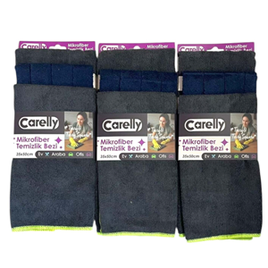 CARELLY MİKROFİBER TEMİZLİK BEZİ 35X50CM 3 ADET