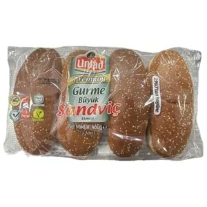 UNTAD PREMİUM GURME BÜYÜK SANDVİÇ EKMEĞİ 460G 4 ADET
