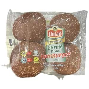 UNTAD PREMİUM GURME BÜYÜK HAMBURGER EKMEĞİ 480G 4 ADET