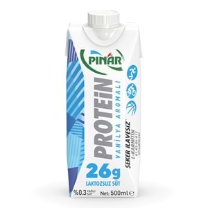 PINAR PROTEİN VANİLYA AROMALI LAKTOZSUZ SÜT 500ML