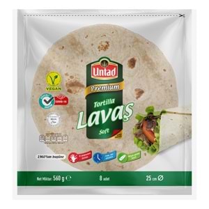 UNTAD PREMİUM TORTİLLA LAVAŞ SOFT 8 ADET 560G