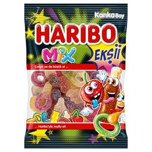 HARİBO MİX EKŞİİ MEYVE VE KOLA AROMALI YUMUŞAK ŞEKER 70G
