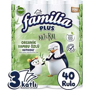 FAMİLİA NATUREL TUVALET KAĞIDI 3 KATLI 40 ADET