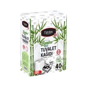 FLODEX TUVALET KAĞIDI 3 KATLI 40 ADET BAMBU ÖZLÜ