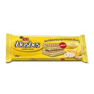 ETİ HOŞBEŞ MUZ KREMALI GOFRET 120g