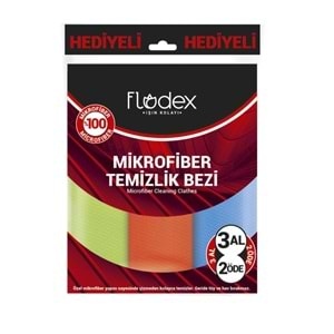 FLODEX MİKROFİBER TEMİZLİK BEZİ 3LÜ