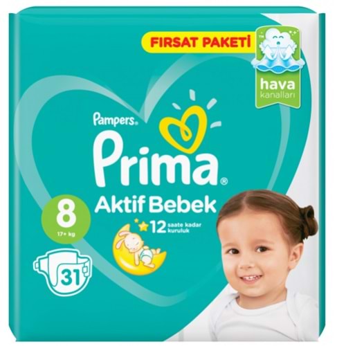 PRİMA EKONOMİK NO:8 BEDEN BEBEK BEZİ 31 ADET