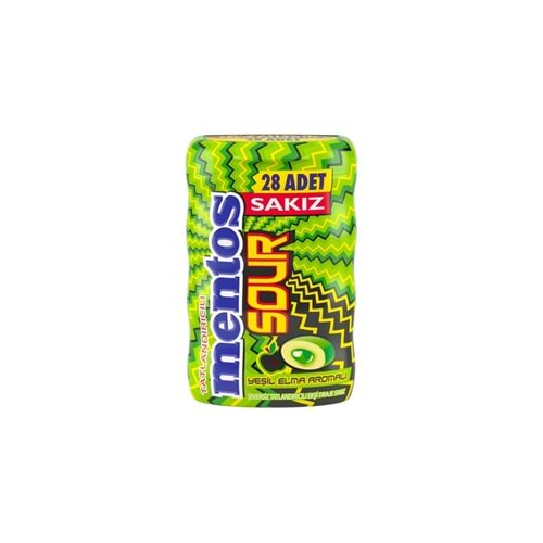 MENTOS SOUR GUM YEŞİL NANE AROMALI SAKIZ 56G