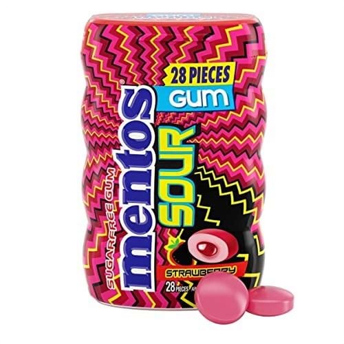 MENTOS SOUR GUM ÇİLEK AROMALI SAKIZ 56G